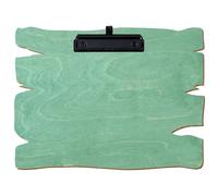 Bütic - Porte-bloc en bois - Vert menthe - Pour DIN A3 A4 A5 A6 - En contreplaqué de bouleau de 3 mm et scellé avec un vernis transparent résistant - Format : A4 paysage - Pince : pince à étrier