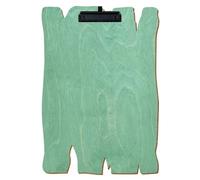 Bütic Porte-bloc en bois vert menthe pour DIN A3 A4 A5 A6 en contreplaqué de bouleau de 3 mm et scellé avec un vernis transparent résistant, format : A3 haut, pince : pince à étrier, porte-stylo noir
