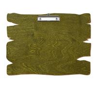 Bütic Porte-bloc en bois vert olive pour DIN A3 A4 A5 A6 en contreplaqué de bouleau de 3 mm et scellé avec un vernis transparent résistant, format : A3 paysage, pince : pince à étrier argentée