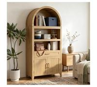 Bueuwe Bibliothèque arquée de ferme avec armoire de rangement et tiroir - Étagère en bois pour livres, décoration et rangement caché, organiseur de maison rustique