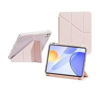 Bueuwe Coque Clavier pour Huawei MatePad Mini 8,8 Pouces, avec Support pour Apple Pencil, Coque Rigide Transparente à Rabat en Y,Rose
