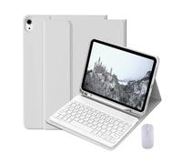 Bueuwe Coque Clavier pour iPad Pro 11 Pouces M5 2025 / M4 2024, Clavier Bluetooth sans Fil Amovible, Souris Bluetooth,Gris