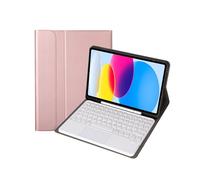 Bueuwe Étui avec clavier Bluetooth avec pavé tactile, porte-crayon, pour iPad 9,7" 6e génération 2018, iPad 5e génération 2017, iPad Air 2/1, Pro 9,7", or rose