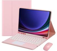Bueuwe Étui avec Clavier pour Samsung Galaxy Tab A8 10.5" 2022 - Trackpad Multi-Touch, Clavier sans Fil Amovible - Étui Folio pour Tablette,Rose