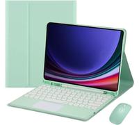 Bueuwe Étui avec Clavier pour Samsung Galaxy Tab A8 10.5" 2022 - Trackpad Multi-Touch, Clavier sans Fil Amovible - Étui Folio pour Tablette,Vert