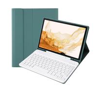 Bueuwe Étui Clavier pour Samsung Galaxy Tab A9+ Plus 11 Pouces 2023, AZERTY Français, Clavier Détachable sans Fil Rétroéclairé avec Support S Pen,Deep Green
