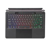 Bueuwe Étui Clavier pour Surface Pro 8/Surface Pro X 13", Clavier rétroéclairé 3 Couleurs avec pavé Tactile/Porte-Crayon/Batterie Rechargeable intégrée,English and Japanese
