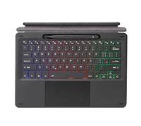 Bueuwe Étui Clavier pour Surface Pro 8/Surface Pro X 13", Clavier rétroéclairé 3 Couleurs avec pavé Tactile/Porte-Crayon/Batterie Rechargeable intégrée,English and Italian