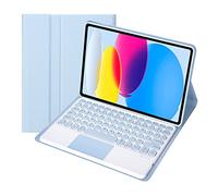 Bueuwe Étui clavier pour Xiaomi Pad 5/5 Pro, clavier magnétique amovible avec pavé tactile, support multi-angle, bleu