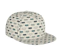 Buewutiry Casquette de baseball Flat Bill pour homme et femme - Petit chapeau de camionneur rectangulaire réglable et plat à snapback chapeaux de papa pour hommes noir