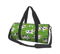 Buewutiry Grand sac de sport pour voyage - Vaches avec mollets verts pour homme et femme, sac de voyage pliable pour homme et femme avec plusieurs poches zippées