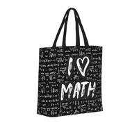 Buewutiry Grand sac fourre-tout pour femme - Sac fourre-tout réutilisable avec fermeture éclair, sac de plage pour femme, sac « I love math mom » pour maman, adapté pour l'hôpital, la plage, les