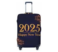 Buewutiry Housse de protection pour bagages de voyage - Happy New Year F anti-rayures pour valises de 45,7 à 81,3 cm, Noir , S