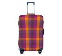 Buewutiry Housse de protection pour bagages de voyage - Housse de protection anti-rayures pour valise de 45,7 à 81,3 cm Violet et jaune Buffalo, Noir , x-large