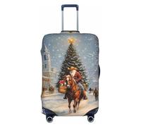 Buewutiry Housse de protection pour bagages de voyage - Merry Christmas No.102 anti-rayures pour valises de 45,7 à 81,3 cm, Noir , L