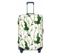 Buewutiry Housse de protection pour bagages de voyage - Motif fleurs de lys Calla No.1012 - Housses lavables pour bagages de 45,7 à 81,3 cm, noir, Large