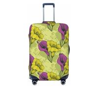 Buewutiry Housse de protection pour bagages de voyage - Motif fleurs de lys Calla No.1027 - Housses lavables pour bagages de 45,7 à 81,3 cm, Noir , M