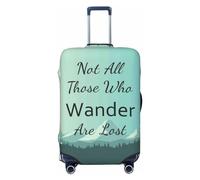 Buewutiry Housse de protection pour bagages de voyage - Not All Those Who Wander Are Lost1 Housse lavable pour valise de 45,7 à 81,3 cm, noir, Small