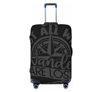 Buewutiry Housse de protection pour bagages de voyage - Not All Who Wander Are Lost2 Housses lavables pour valises de 45,7 à 81,3 cm, noir, Small