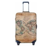 Buewutiry Housse de protection pour bagages de voyage - The World Is Hemisphere Housse de valise lavable pour bagages de 45,7 à 81,3 cm, Noir , L