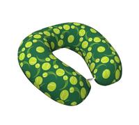 Buewutiry Oreillers de voyage en mousse à mémoire de forme pour avions - Balles de tennis douces en forme de U pour dormir pour les voyages, la voiture, le train, la sieste et la maison, lavable