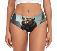 Buewutiry Ruins Tiger Warrior Culotte extensible confortable pour femme, noir, Medium