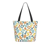 Buewutiry Sac fourre-tout de voyage pour femme - Sac à bandoulière léger avec imprimé chiffres mathématiques de dessin animé pour infirmière, plage, sac à main pour femme, grand sac à main tendance