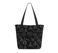 Buewutiry Sac fourre-tout de voyage pour femme - Sac à bandoulière léger avec imprimé mathématiques noir pour infirmière, plage, grand sac à main tendance pour femme avec fermeture éclair