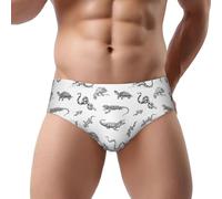 Buewutiry Sous-vêtements pour homme - Lézard Serpent Tortue Crocodile Stretch Respirant Coupe Classique Sous-vêtements pour homme, noir, XX-Large