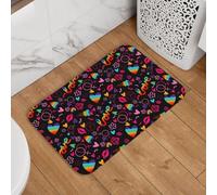 Buewutiry Tapis de porte d'entrée d'intérieur ou d'extérieur - 40,6 x 61 cm - Lavable - Arc-en-ciel LGBT - Tapis de salle de bain pour salle de bain et cuisine - Tapis de sol pour salle de bain et