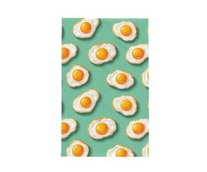 Buewutiry Torchons de cuisine - Torchons doux et lumineux avec imprimé d'œufs de dessin animé, absorbants, séchage rapide pour la cuisine, essuie-mains pour décoration d'intérieur avec cordon