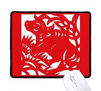 Bœuf Découpé dans du Papier, Signe du Zodiaque Chinois Tapis De Souris Gaming Portable Tapis De Souris Antidérapant Mouse Pad pour Travail Bureau Maison 25X30Cm