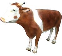 Bœuf Grandeur nature Décoration Statues Jardin Décoration Figures 200cm Vache