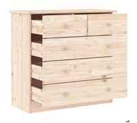 BUFEET Avec rangement Brun - Commode de chambre ALTA 77x35x73cm - Bois massif de pin 633 940500811