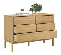 BUFEET Avec rangement Brun - LEMON® Commode de chambre FLORO - cire - Marron - Bois de pin massif 429 - Soldes