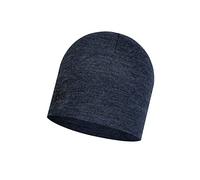Bonnet unisexe buff midweight merino bleu fonce