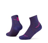 Buff Chaussettes de running Dryflx Quarter Unisexe bleu foncé Taille 36-38