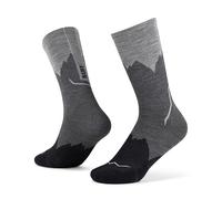 Buff®| Chaussettes LW Merino Wool Crew Lightweight, Randonnée, Durabilité naturelle, Confortable, Rembourré M Noir