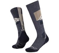 Buff Chaussettes Merino HW Over the Calf Laine mérinos, Contrôle des odeurs, Régulation thermique, Amortissement, Confort, Ski, Neige, Qualité Hommes Femmes M Night Blue