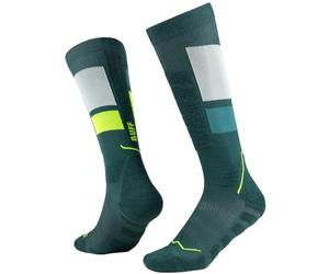 Buff Chaussettes ThermoNet Over the Calf Thermique, Amorti, Support de la voûte plantaire, Respirant, Confort, Anti-ampoules, Neige, Ski Hommes Femmes M Teal Blue