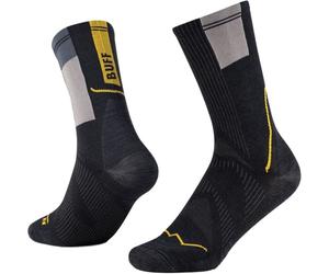 BUFF Coolnet® Crew Sock - Mixte - Noir / Gris / Jaune - taille 45-47- modèle 2026
