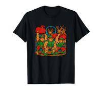 Buff Elves Lifting présente Une scène de Noël avec Renne T-Shirt