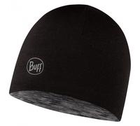 Buff - Kid's LW Merino Wool Reversible Hat - Bonnet - One Size - black / graphite multistripes