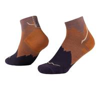 Buff Chaussettes mi-mollet en laine mérinos légère Orange Taille S