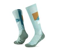 Buff Chaussettes Merino HW Over the Calf Laine mérinos, Contrôle des odeurs, Régulation thermique, Amortissement, Confort, Ski, Neige, Qualité Hommes Femmes XL Sea Green