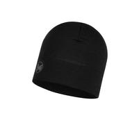 Buff Midweight Merino Wool Hat Solid Black one size