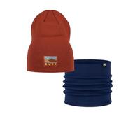 BUFF® Product Bundle | BUFF® Street Knitted Bonnet Lilon Long Cinnamon et Knitted Tour de cou Lilon Midnight Taille unique Adulte