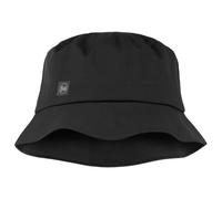 Buff – Chapeau déperlant Rain Bucket Hat Solid Black en nylon – L/XL Noir