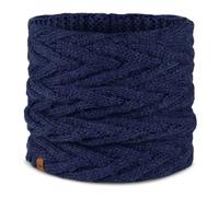 Buff Cache-cou tricoté polaire Caryn Cru Bleu nuit femme