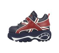 Buffalo 1339-14 Baskets en cuir pour femme Bleu/rouge, bleu, 3 UK